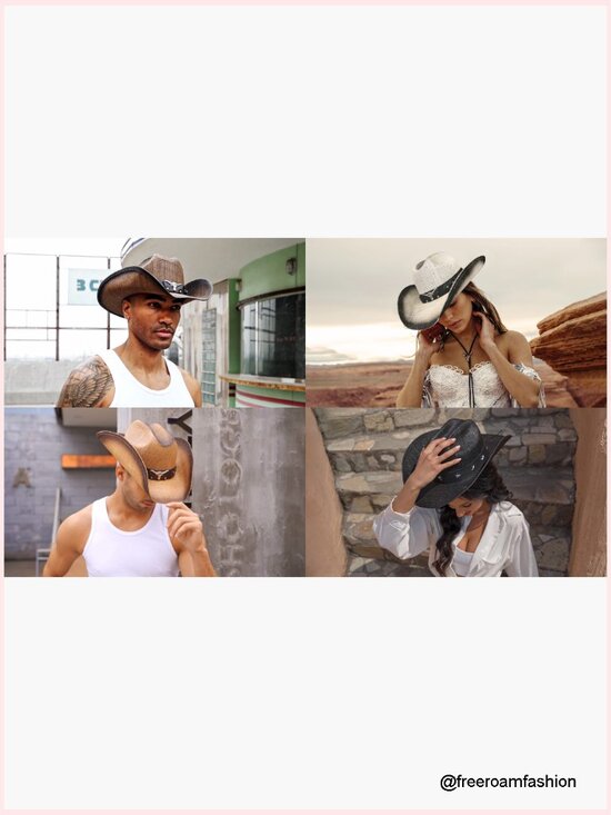 Straw Cowboy Hat with 4.2\